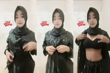 Dokumentasi Laura Hijab Hitam Cantik Kasur